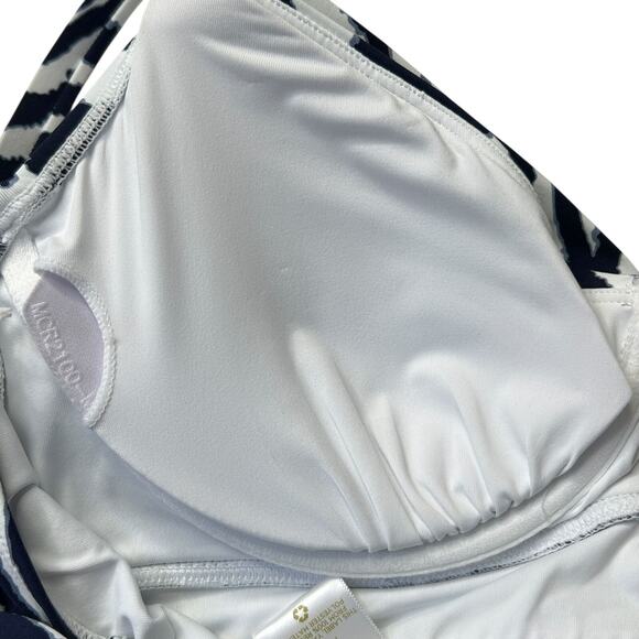 Anne Cole Zebra Shadow Twist Front Underwire Tankini Swim Top Women 32DD/34D NWT - Picture 10 of 10